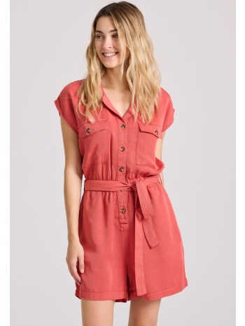 ολόσωμη φόρμα σορτς με ζώνη από lyocell