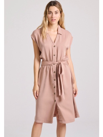 σεμιζιέ μίντι φόρεμα από lyocell