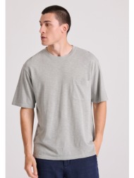 relaxed fit t-shirt με τσέπη στο στήθος