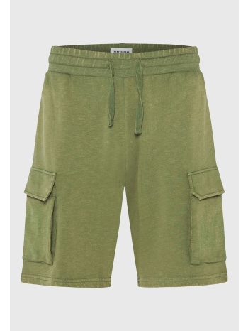 loose tapered fit αθλητική cargo βερμούδα