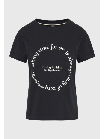 organic cotton t-shirt με embossed τύπωμα