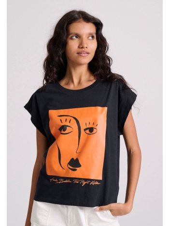 organic cotton t-shirt με τύπωμα στο στήθος