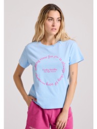 organic cotton t-shirt με embossed τύπωμα