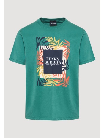 t-shirt με tropical frame τύπωμα