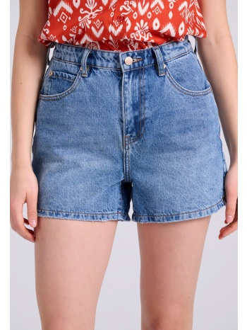 γυναικείο τζιν σορτς με ελαφρύ ξεθώριασμα
