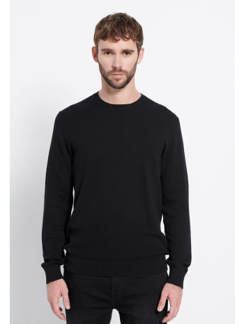 slim fit πλεκτή μπλούζα με waffle weaving - marron label