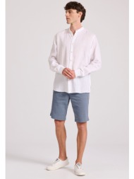 λινό πουκάμισο με λαιμό ...