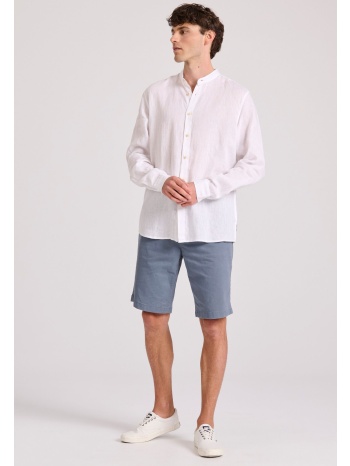 λινό πουκάμισο με λαιμό mao garage 55