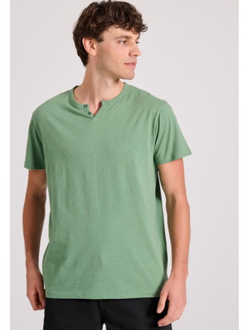 t-shirt με λαιμό henley garage 55
