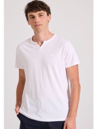 t-shirt με λαιμό henley garage 55