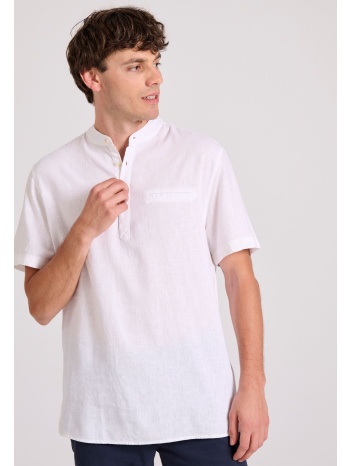 relaxed fit linen blend ανδρική πουκαμίσα garage 55
