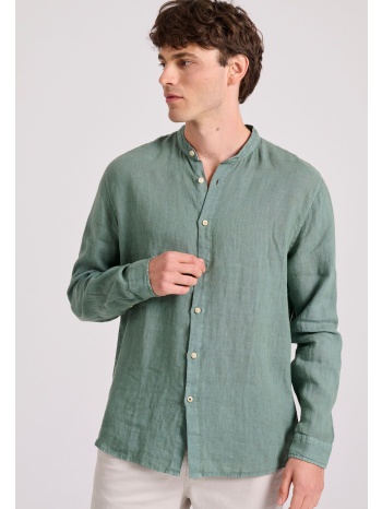 λινό πουκάμισο με λαιμό mao garage 55
