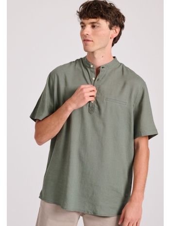 relaxed fit linen blend ανδρική πουκαμίσα garage 55