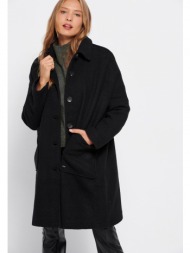 γυναικείο loose fit παλτό με εξωτερικές τσέπες