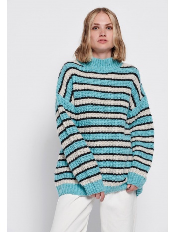 loose fit πλεκτό πουλόβερ με ρίγες