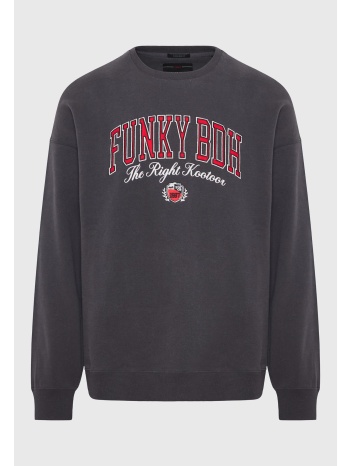 oversized φούτερ με funky buddha κέντημα