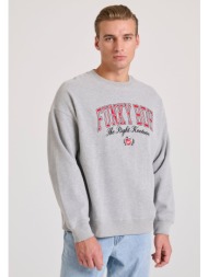 oversized φούτερ με funky buddha κέντημα