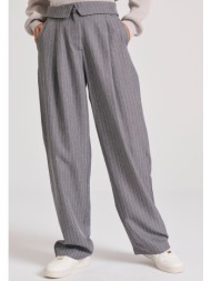 wide leg fit ριγέ casual παντελόνι