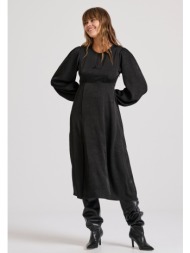 midi σατινέ φόρεμα με ...