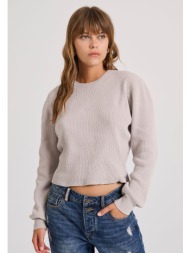 σενίλ κοντό πουλόβερ με ...