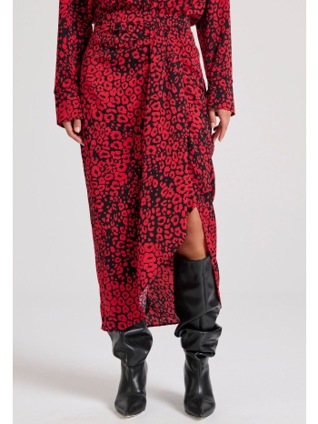 εμπριμέ μίντι κρουαζέ φούστα