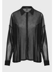 loose fit διάφανο πουκάμισο με τσέπη στο στήθος