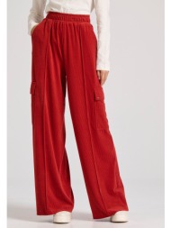 wide leg cargo παντελόνι σε βελουτέ ύφασμα
