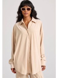 oversized πουκάμισο σε βελουτέ ύφασμα