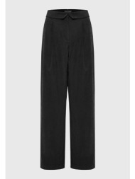 wide leg fit παντελόνι με μονή πιέτα στη μέση