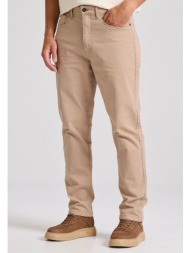 loose tapered fit casual παντελόνι σε ζακάρ ύφανση
