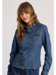 γυναικείο garment dyed τζιν πουκάμισο