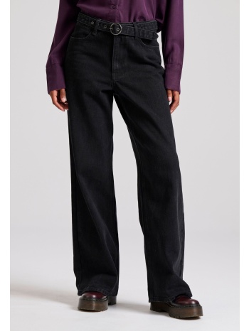 straight fit τζιν παντελόνι με ζώνη