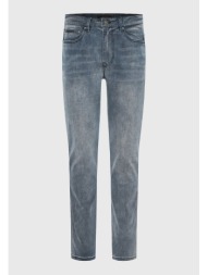 slim tapered fit τζιν παντελόνι με ελαφρύ ξεθώριασμα
