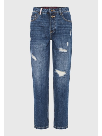 boyfriend fit τζιν παντελόνι με φθορές