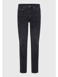 slim tapered fit τζιν παντελόνι με ελαφρύ ξεθώριασμα