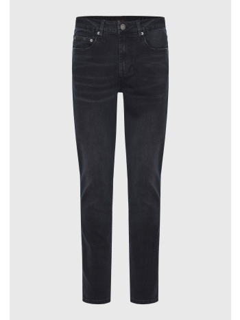slim tapered fit τζιν παντελόνι με ελαφρύ ξεθώριασμα