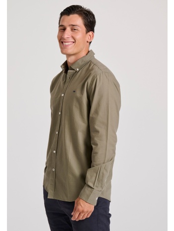 ανδρικό πουκάμισο με κεντημένο logo - the essentials