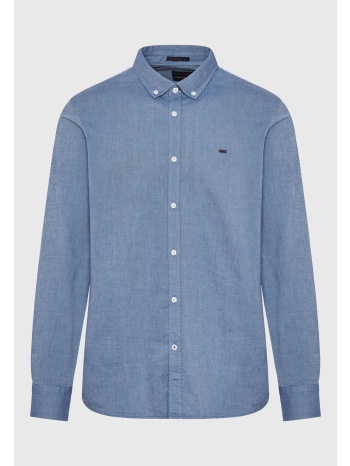 ανδρικό πουκάμισο με κεντημένο logo - the essentials