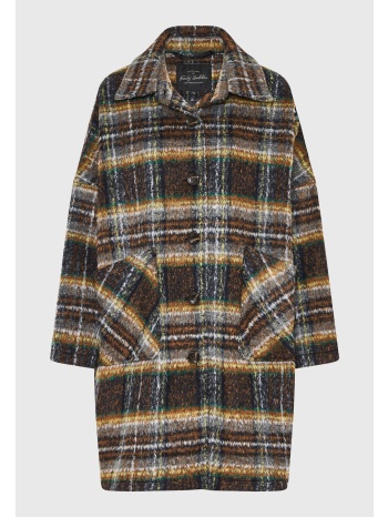 γυναικείο wool blend καρό παλτό