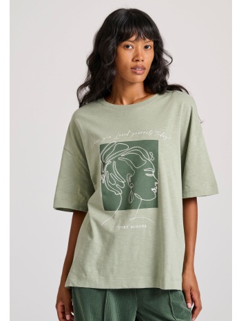 loose fit t-shirt με frame τύπωμα