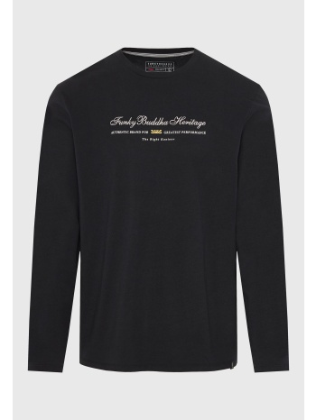 μακρυμάνικη μπλούζα με κέντημα στο στήθος