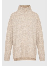 wool blend πλεκτή μπλούζα με μακρύτερο μήκος