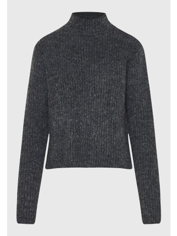 wool blend πλεκτή μπλούζα με ψηλή λαιμόκοψη