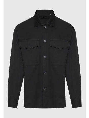 overshirt casual πουκάμισο με κοτλέ γιακά