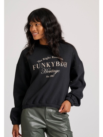 relaxed fit φούτερ με funky buddha κέντημα