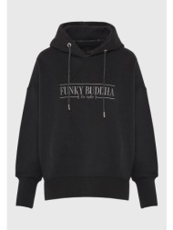 oversized φούτερ με branded κέντημα στο στήθος