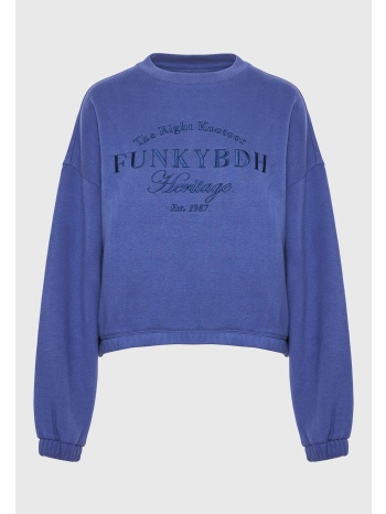 relaxed fit φούτερ με funky buddha κέντημα