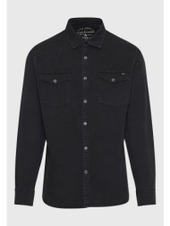 ανδρικό denim πουκάμισο με τσέπες στο στήθος