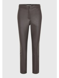 slim fit chino παντελόνι από οικολογικό δέρμα (pu)