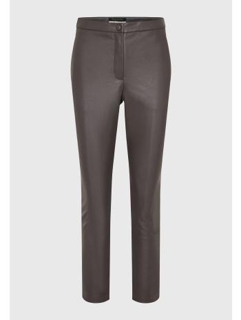 slim fit chino παντελόνι από οικολογικό δέρμα (pu)